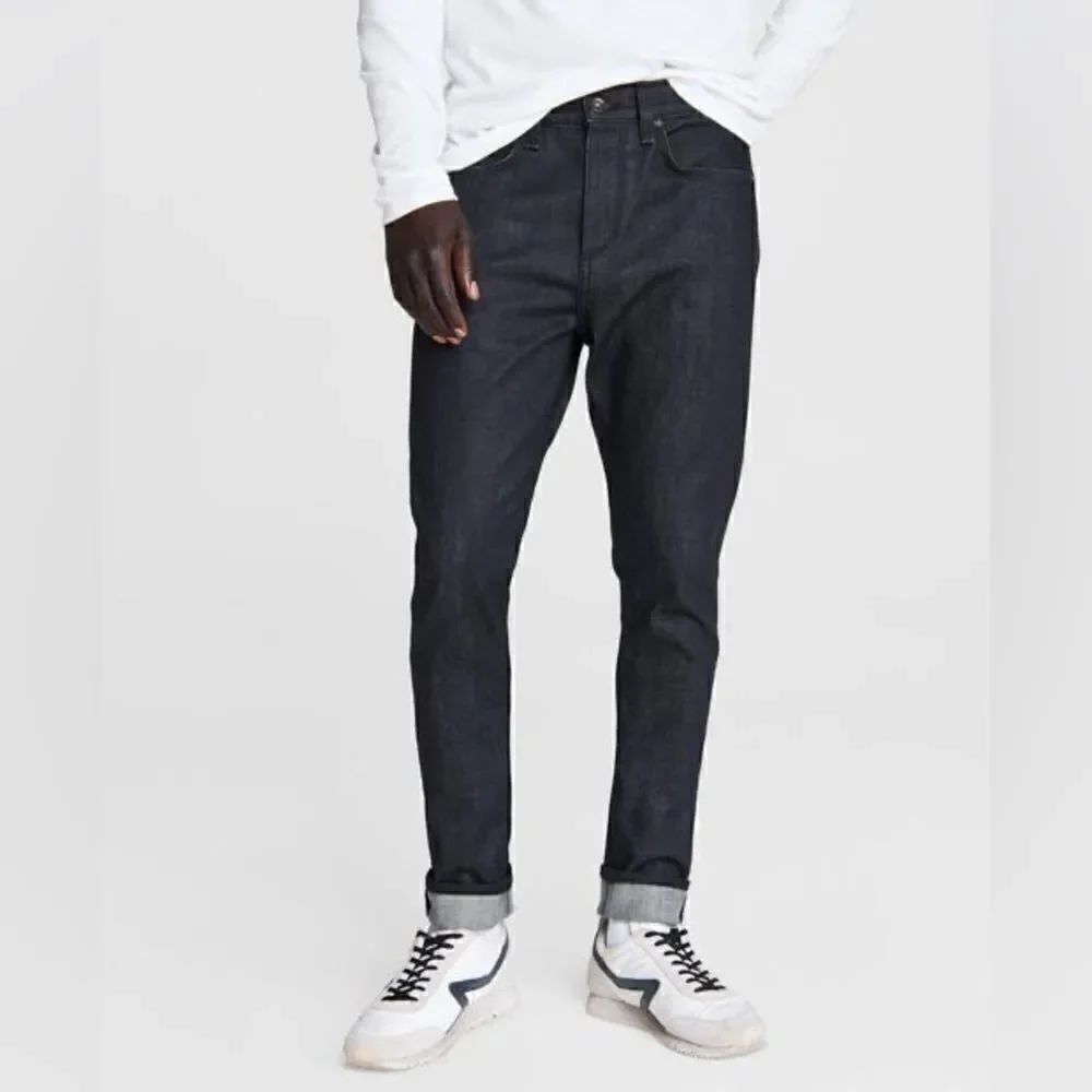 Revolve Rag & Bone Skinny Fit Dark Indigo Aero Stretch Jeans in Color Rinse